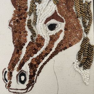 Handmade Beaded Horse Mini Portrait